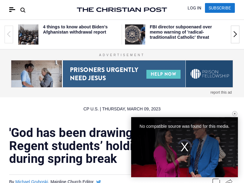 'God has been drawing Gen Z to Himself': Regent students’ holding revival worship during spring break