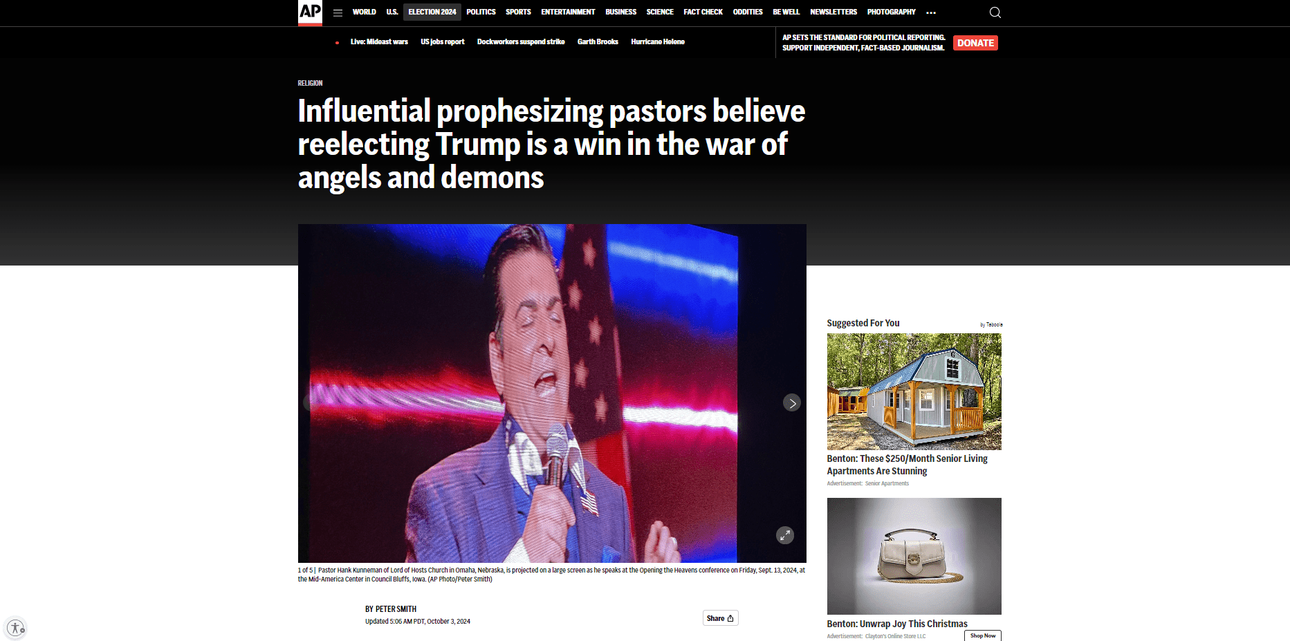 Influential prophesizing pastors believe reelecting Trump is a win in the war of angels and demons