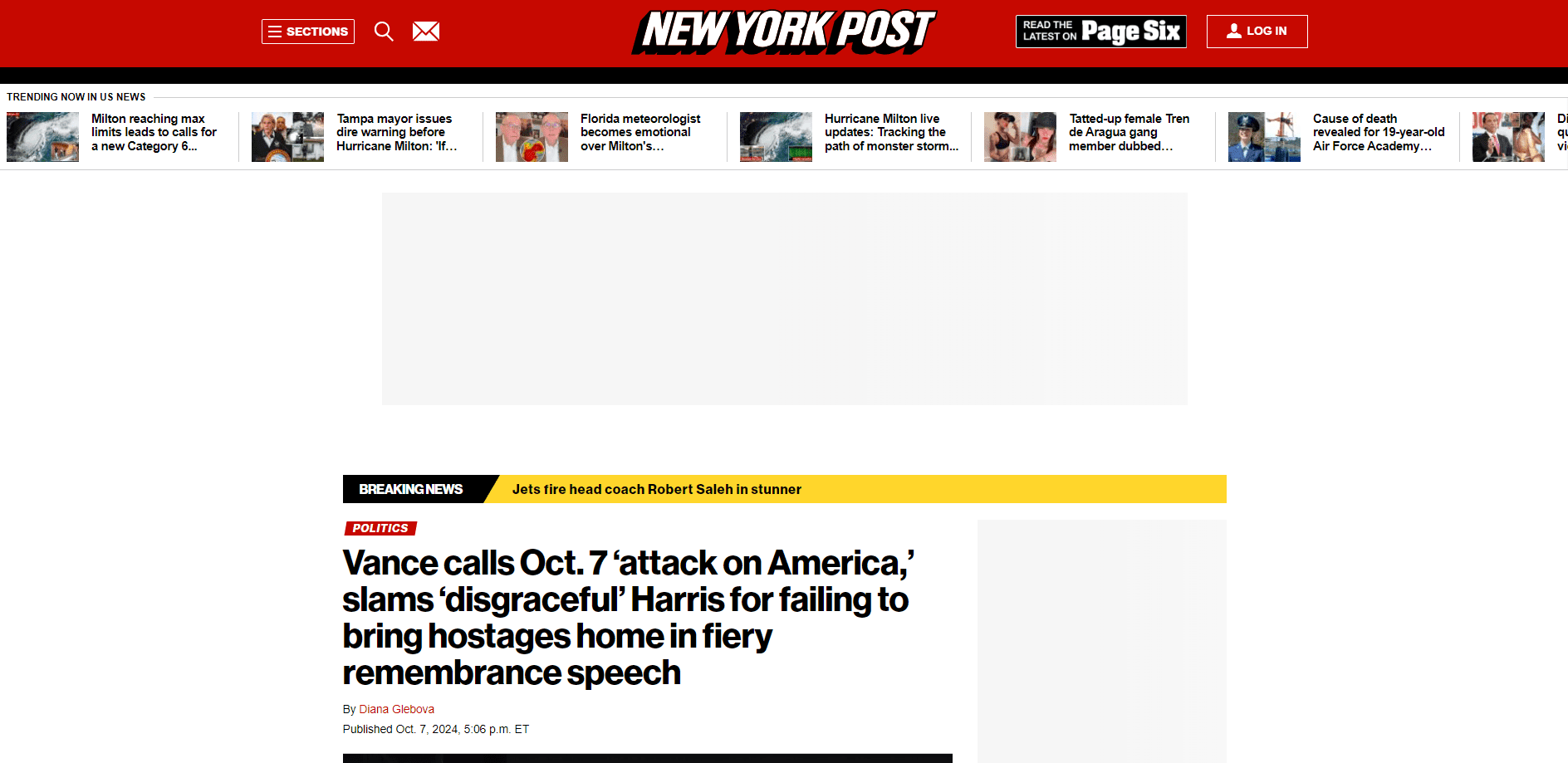 Vance calls Oct. 7 'attack on America,' slams 'disgraceful' Harris for failing to bring hostages home in fiery remembrance speech