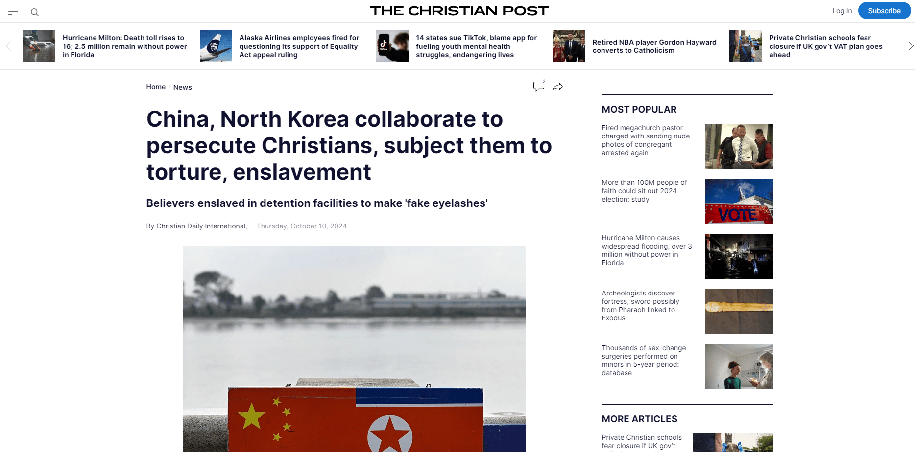 China, North Korea collaborate to persecute Christians, subject them to torture, enslavement