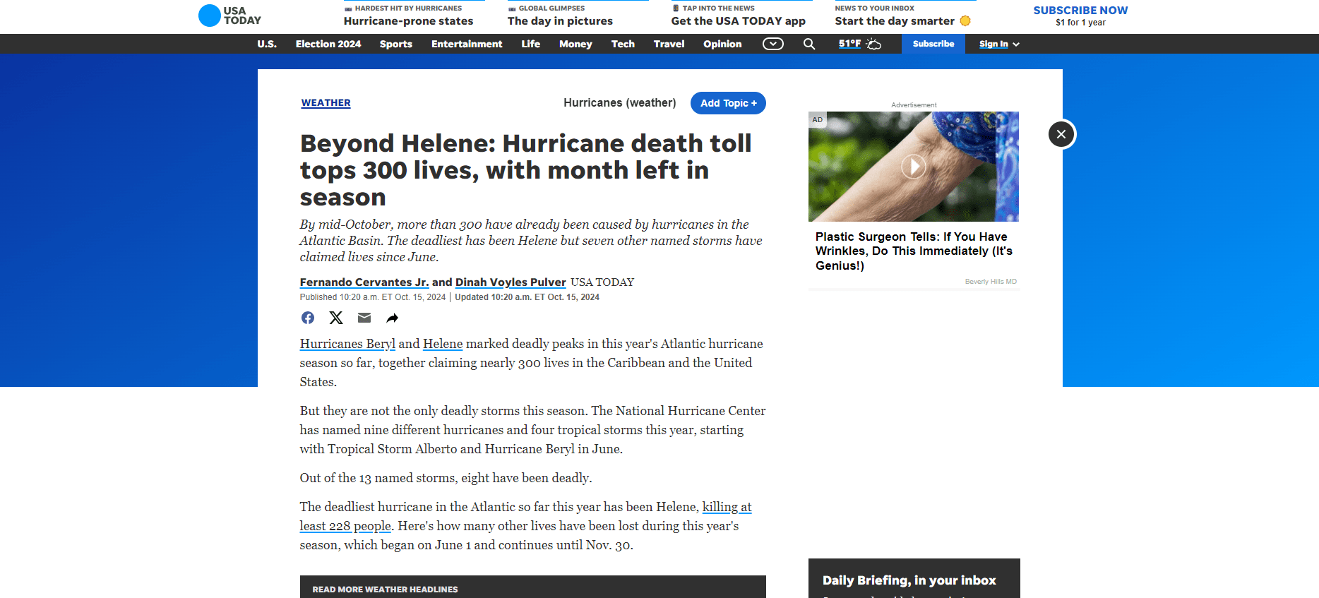 Beyond Helene: Hurricane death toll tops 300 lives, with month left in season