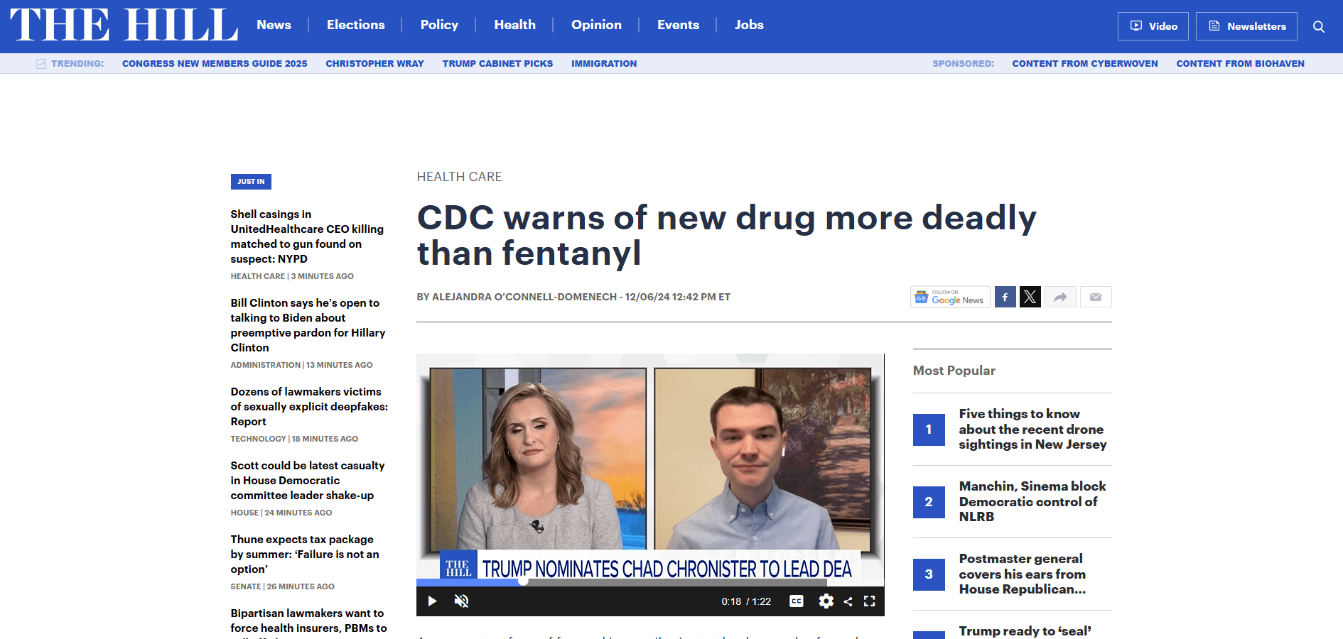 CDC warns of new drug more deadly than fentanyl