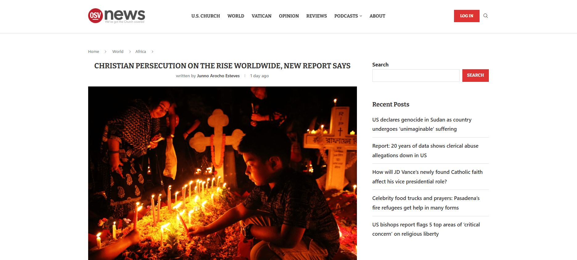 Christian persecution on the rise worldwide, new report says - OSV News