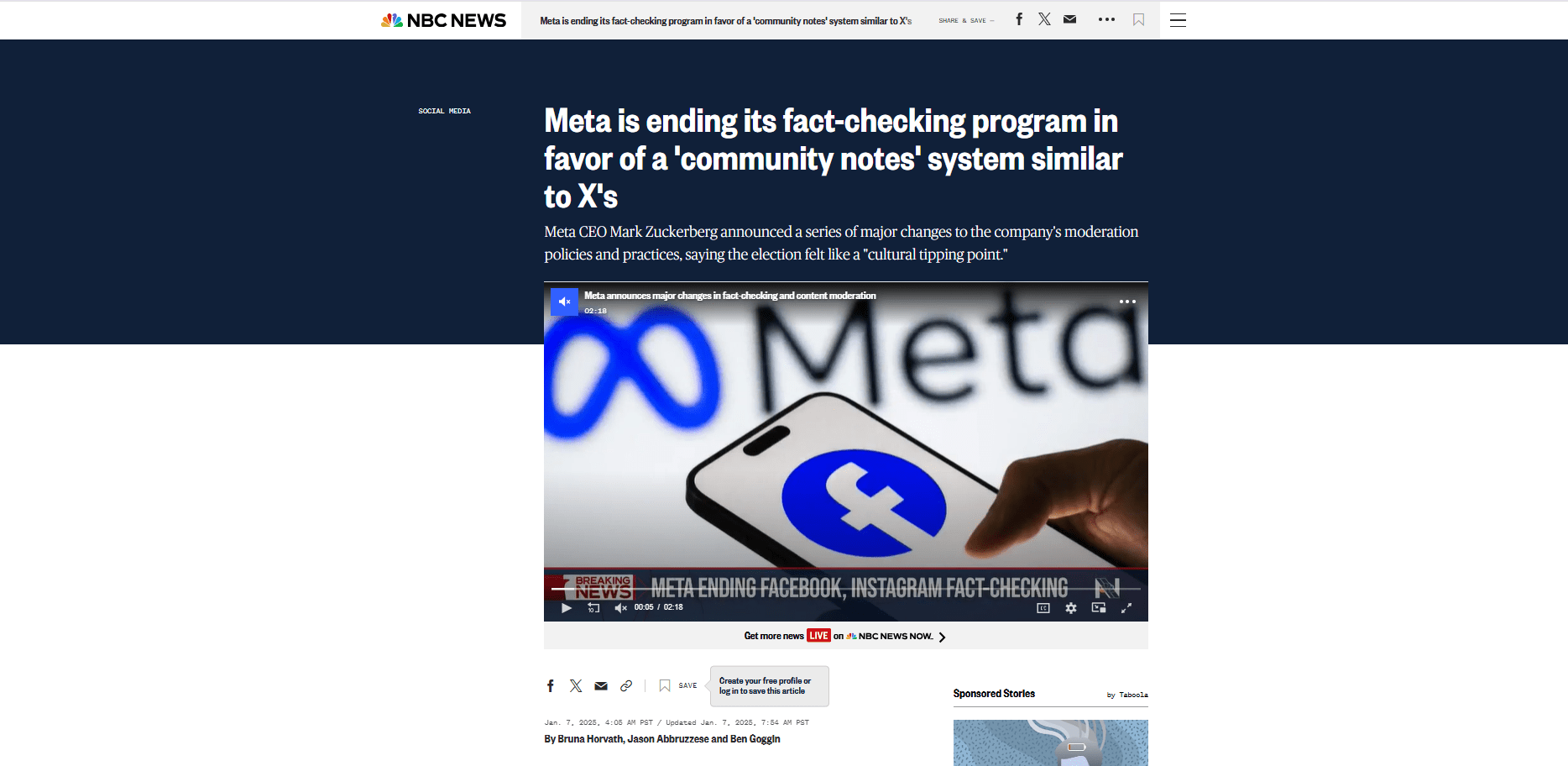 Meta is ending its fact-checking program in favor of a 'community notes' system similar to X's