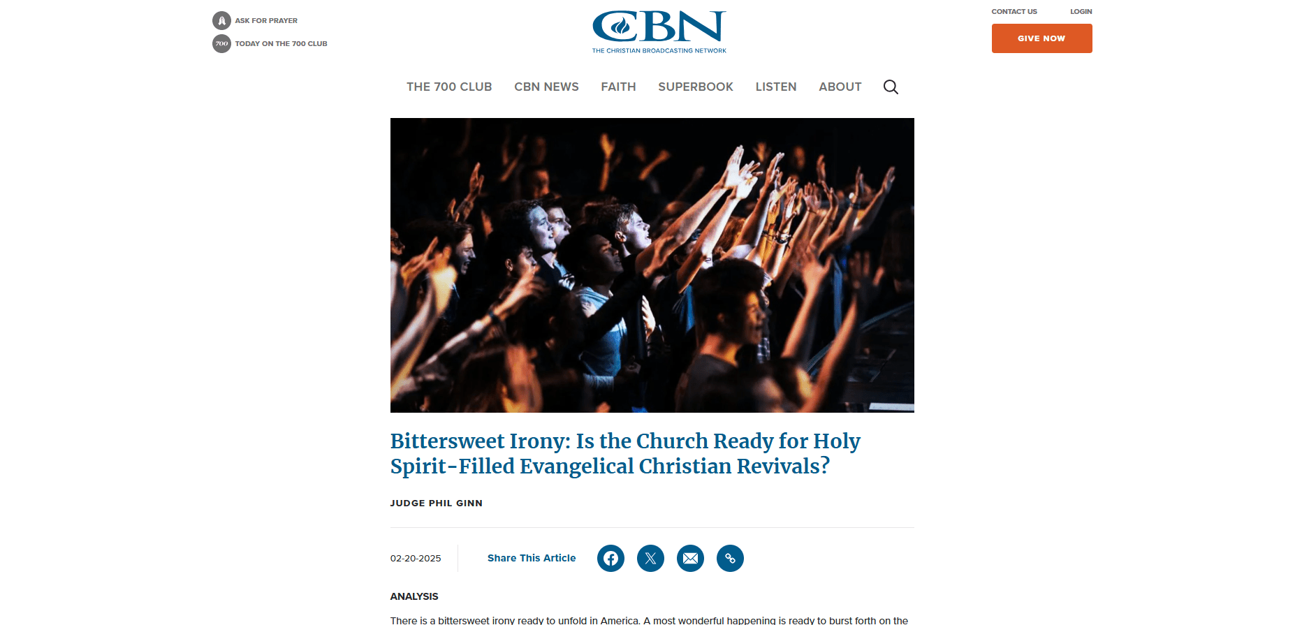 Bittersweet Irony: Is the Church Ready for Holy Spirit-Filled Evangelical Christian Revivals?