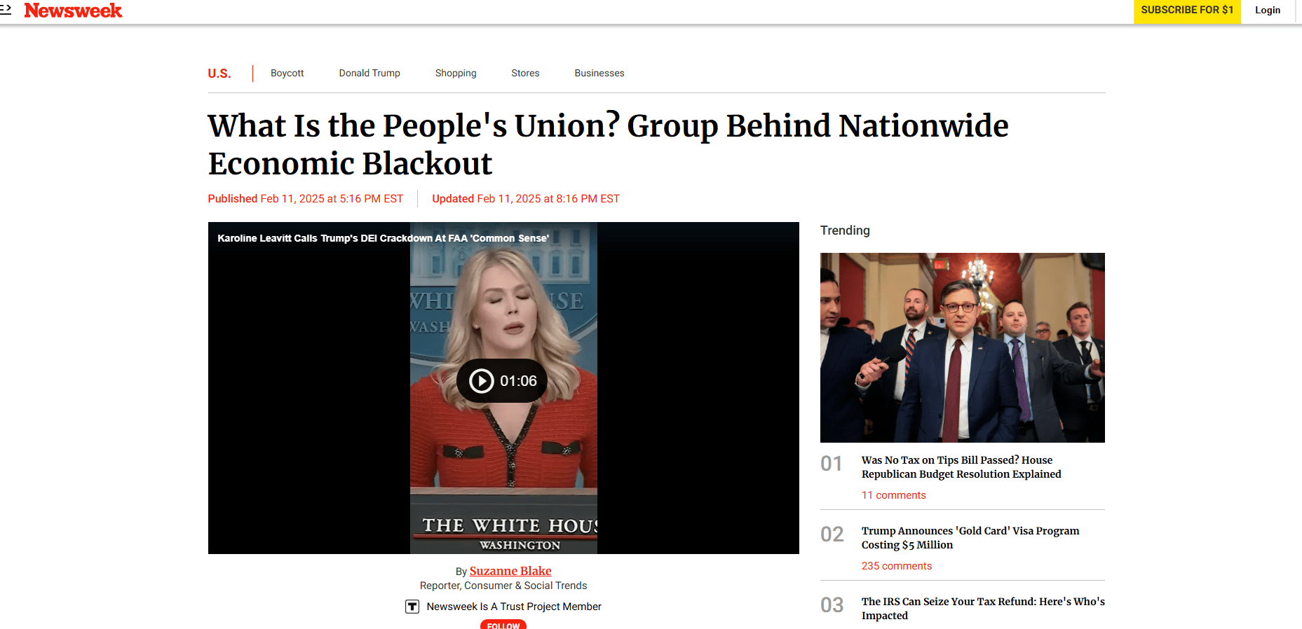 What is the People's Union? Group behind nationwide economic blackout