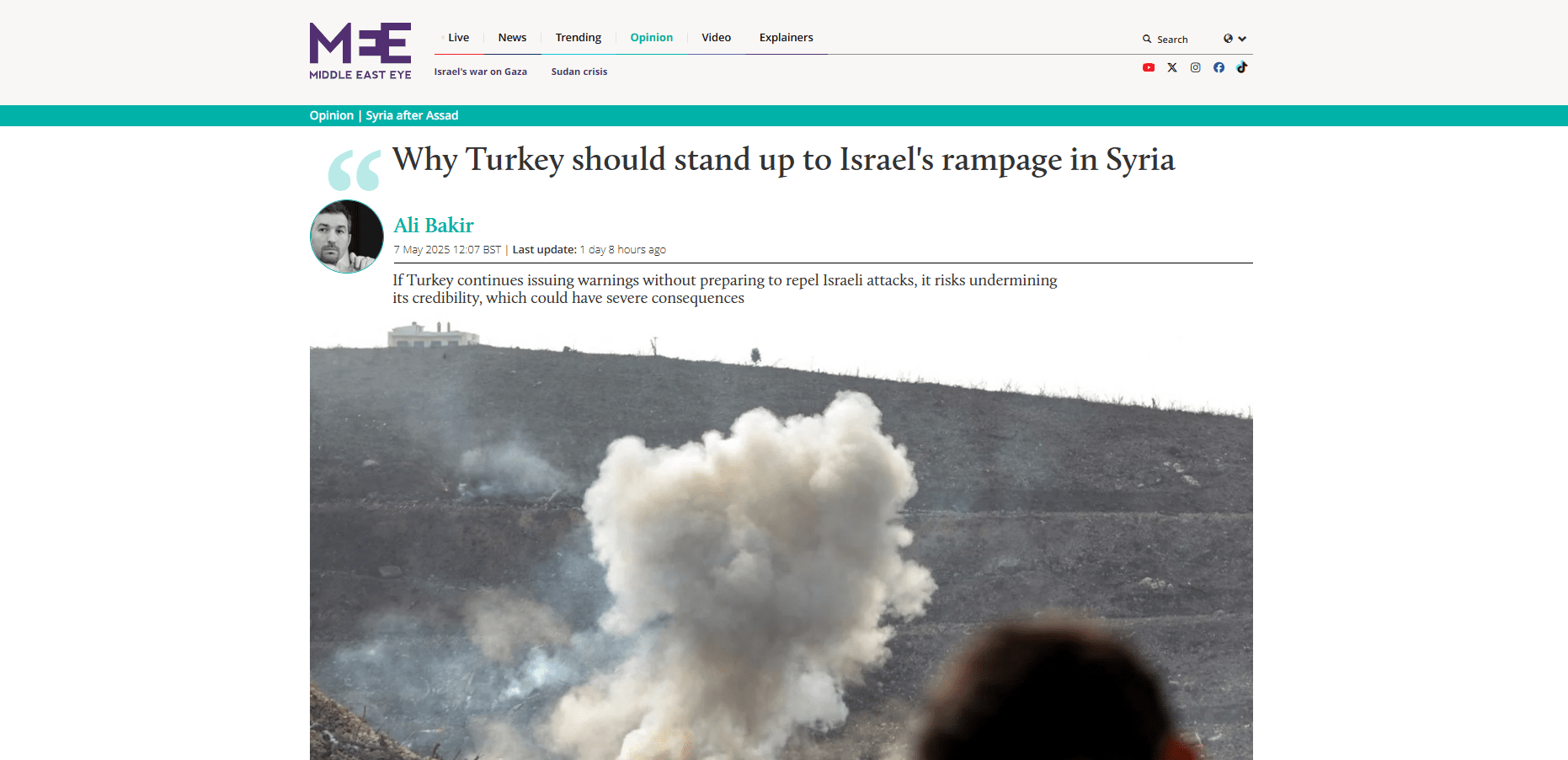 Why Turkey should stand up to Israel's rampage in Syria