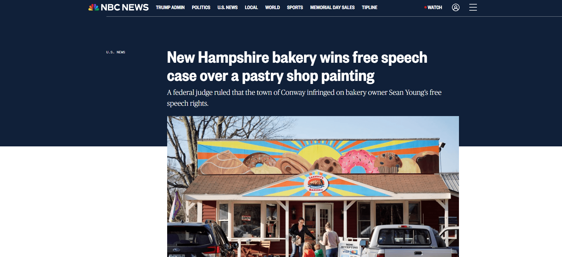 New Hampshire bakery wins free speech case over a pastry shop painting